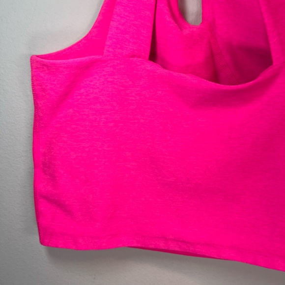 Beyond Yoga Spacedye Lost Your Mind Crop One Shoulder Tank Top Hot Pink Sz Large - Picture 6 of 15